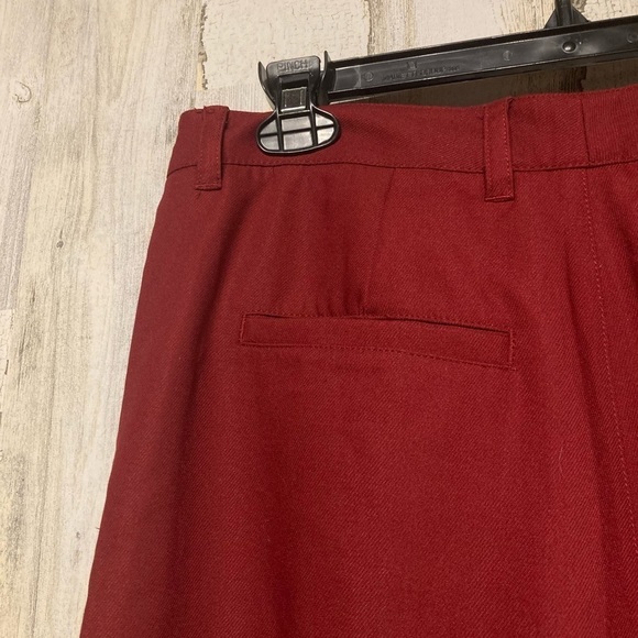 Modcloth Red Wine Wide Leg Savannah Pants 8 - Picture 7 of 11